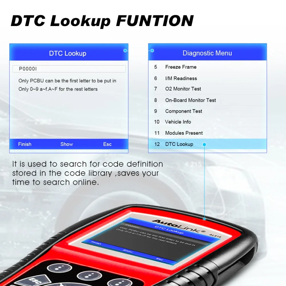 Autel AL619 ABS/SRS OBD2 сканер автомобильный диагностический инструмент один клик OBDII