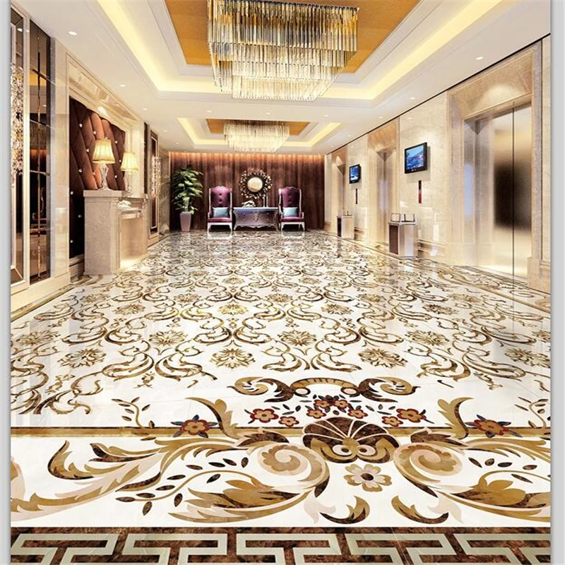 beibehang Custom floor painting 3D marble pattern European pattern
stone tile parquet self-adhesive floor tiles papel de parede
