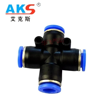 

1PC PZA series Quick connector Cross type four ventilation
