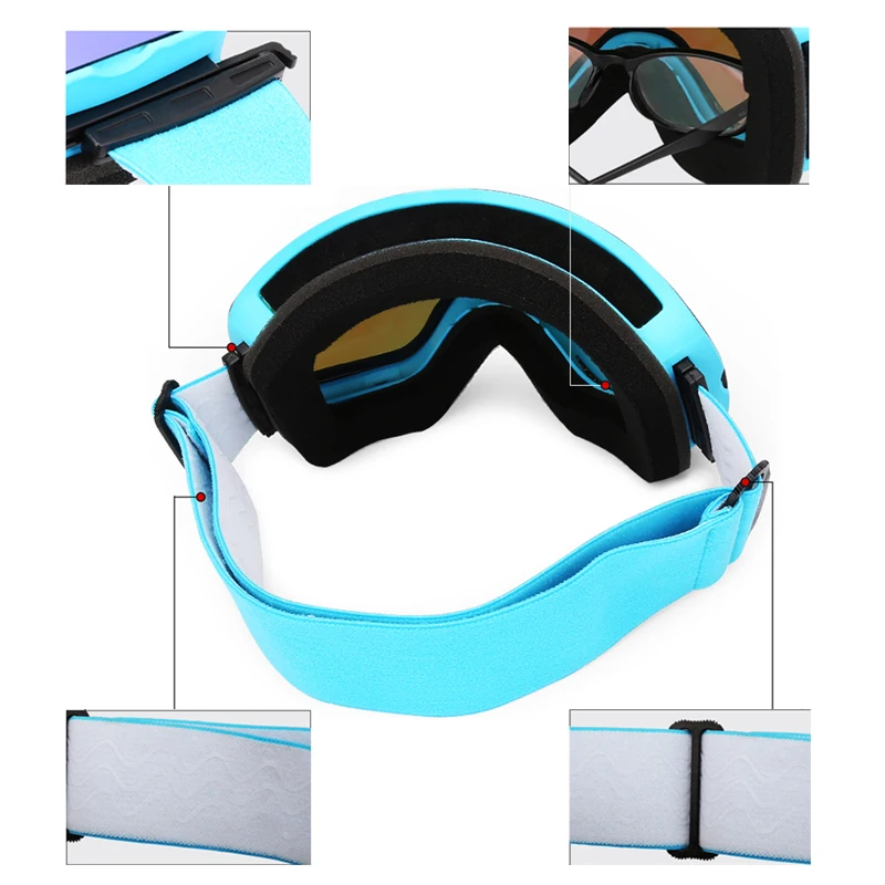 Магнитные линзы лыжные очки для мужчин женщин Быстросменные линзы сферическое зеркало UV400 Защита Анти-туман сноуборд