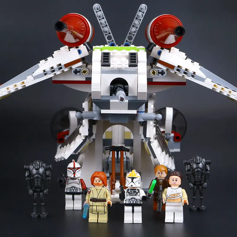 Lepin 05041 Star Series The Wars Republic Gunship Set Educational Building Blocks Bricks Toys as Legoing 75021 Chirstmas Gift