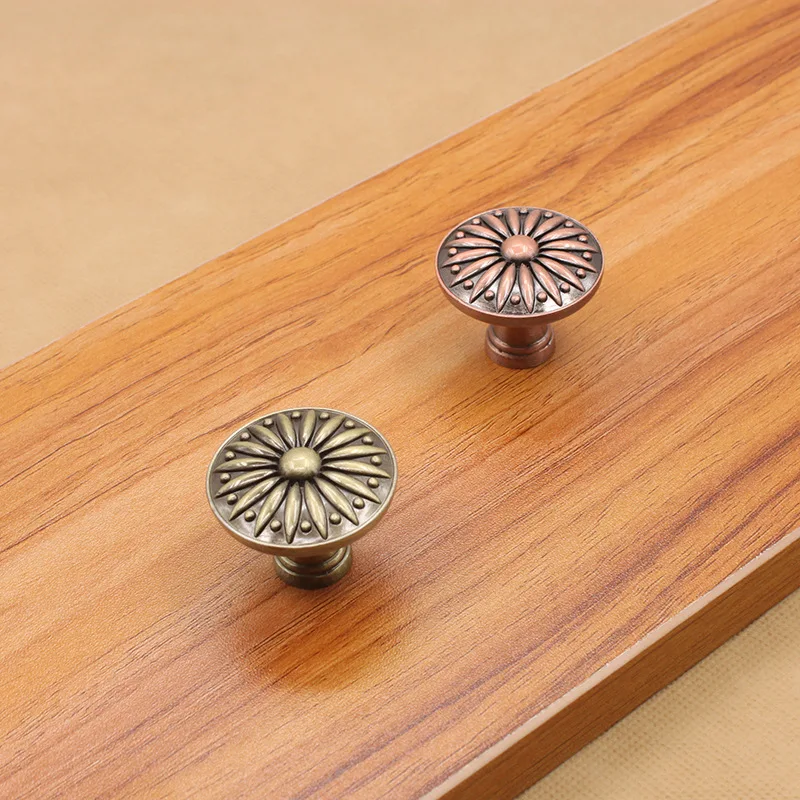

1.06"Diameter vintage pull haldle,Zinc alloy, single hole, solid, red bronze, shoe cabinet/drawer/cabinet Cabinet Knobs
