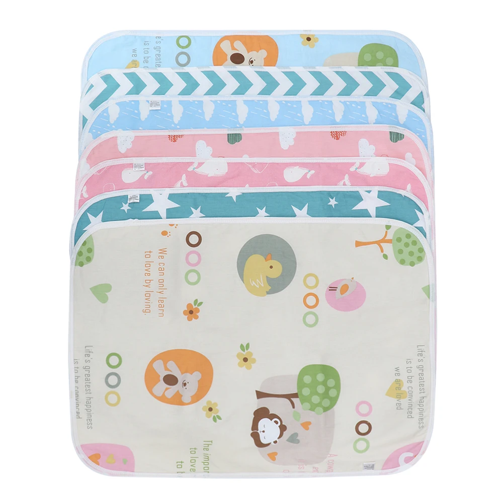 2018New Baby Cartoon Nappy Diaper Pad Washable Mat Waterproof Urine
