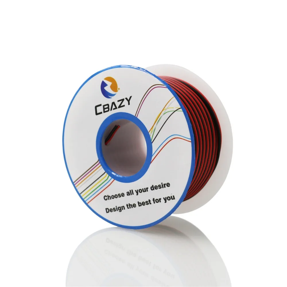 CBAZY 26AWG 2pin Красный Черный провод Hardwire 26ga Hook up провод кабель-удлинитель 2 провода 300 в 15 метров/49,2 фута