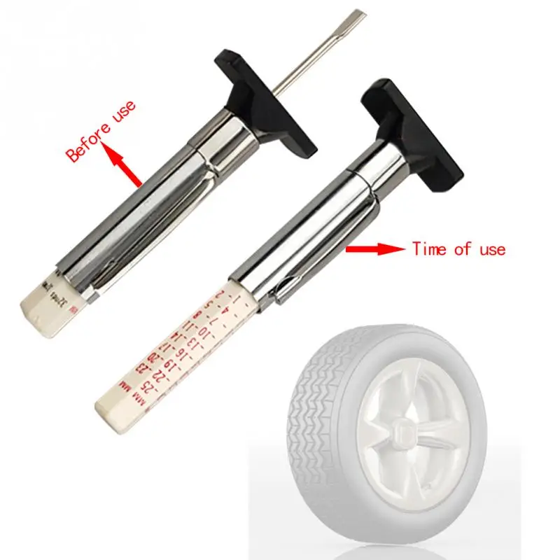 

Universal Car Tire Depth Gauge Tester Color Tyre Tread Metric Gage Motors Measures Tool