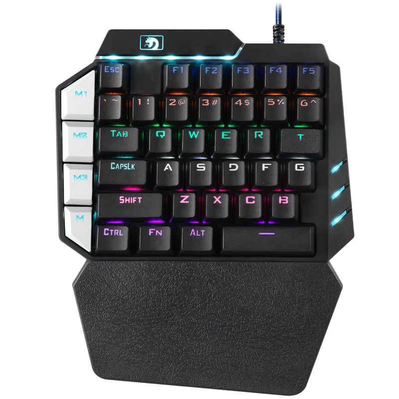 

K109 Single Hand Mechanical Keyboard PUBG Gaming Keyboard 38 keys Keypad Wired USB RGB Backlit for lol Computer Teclado gamer