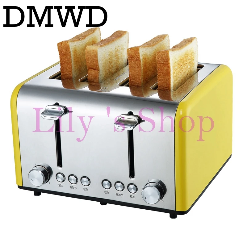 DMWD Household electric Toaster Baking Bread sandwich Maker commercial Breakfast Machine Toast grill oven 4 Slices pieces EU US DMWD Household electric Toaster Baking Bread sandwich Maker commercial Breakfast Machine Toast grill oven 4 Slices pieces EU US