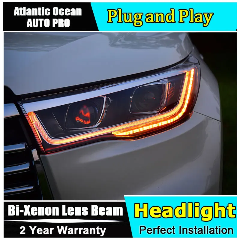 car Styling LED Head Lamp for Toyota Highlander led headlights 2014