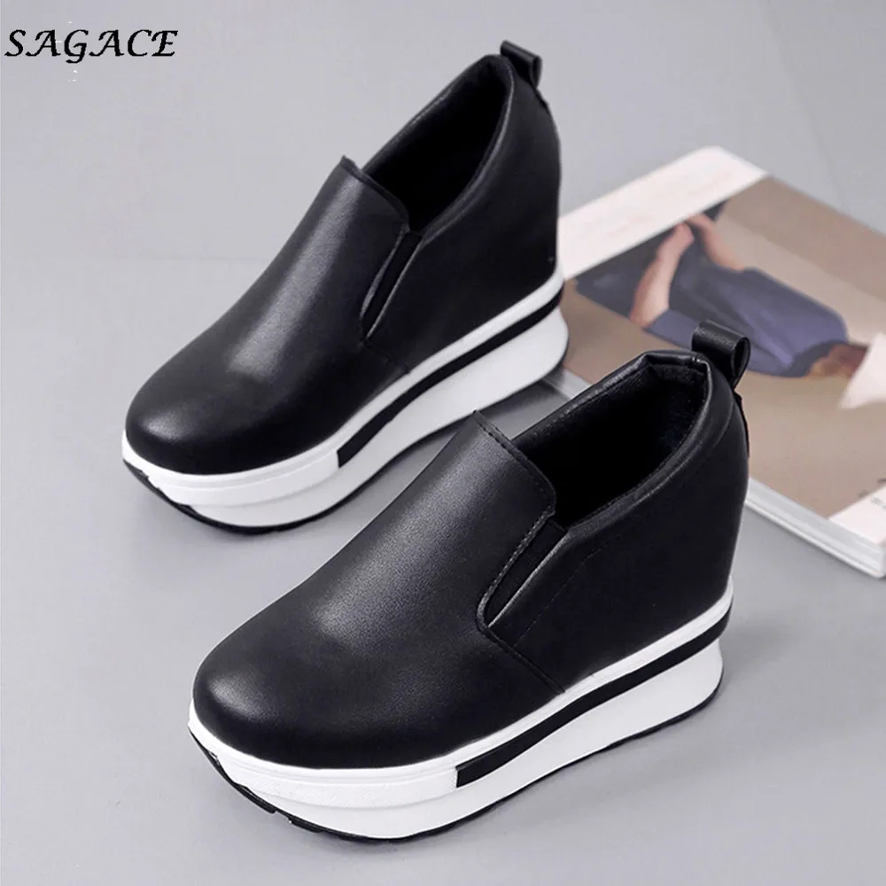 CAGACE shoes women Fashion Quality Women's Spring Flatform Shoes Solid Wild Round Toe Students Casual Shoes zapatos mujer