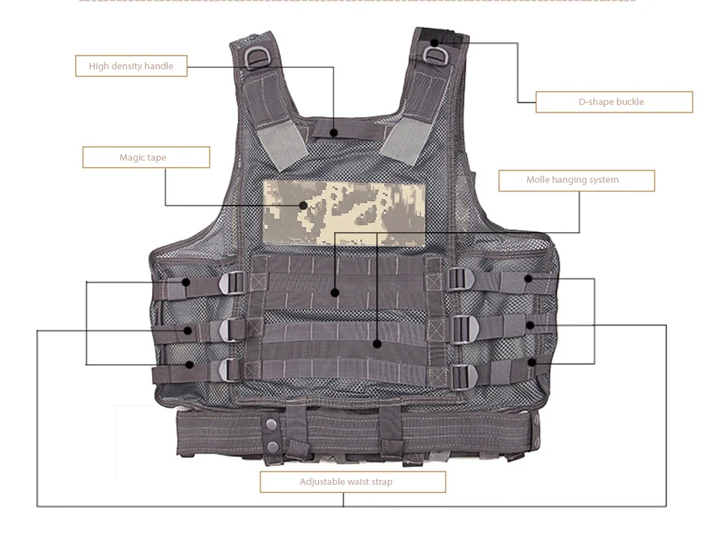 Военный тактический жилет армейский страйкбол Молл жилет боевой охотничий жилет с кобурой Пейнтбол Стрельба Охота Молл жилет