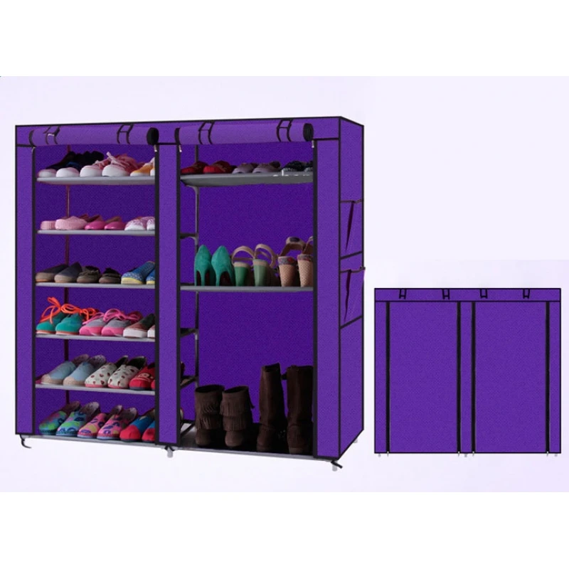 Fashionable-Roomsaving-12-Lattices-Dual-Rows-Nonwoven-Fabric-Shoe-Rack-Purple_1_800x800
