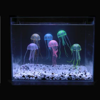 

2018 Glowing Effect Fish Tank Decor Aquarium Artificial Silicone Vivid Jellyfish