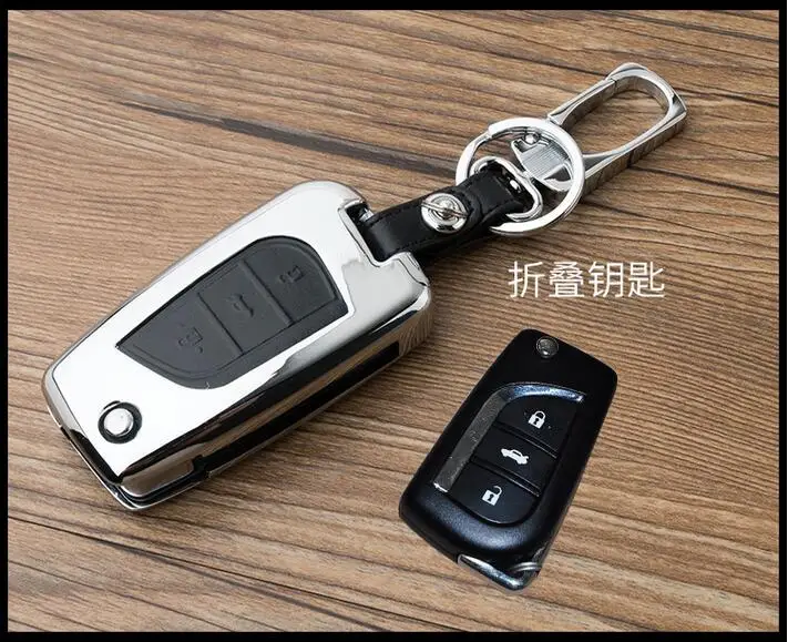 Автомобильный брелок для ключей для Toyota психического и кожи творческий стиль корпус чехол для ключей от автомобиля для Toyota COROLLA Reiz Левин Highlander ключ