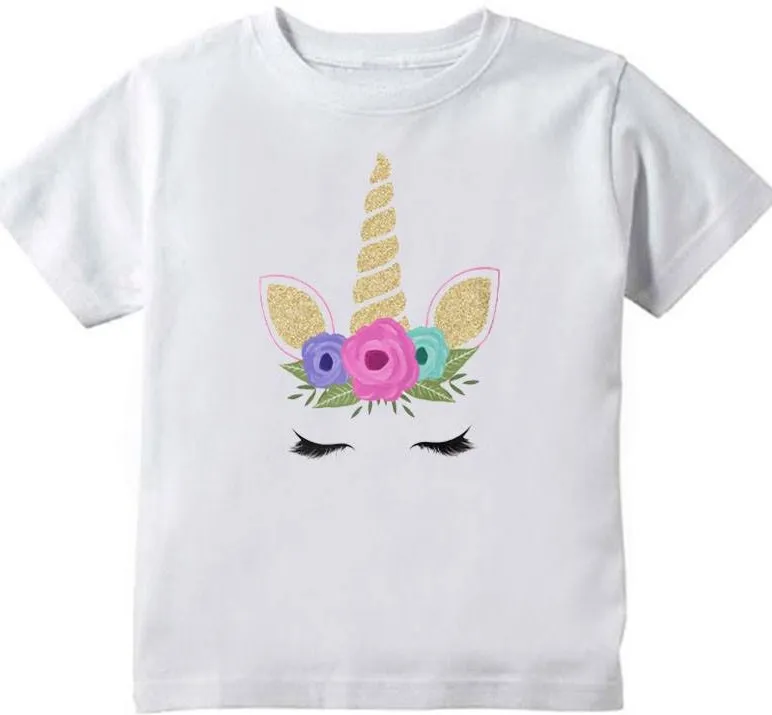 

Happy Birthday 1-12 Unicorn T Shirt Print T Shirt Girls Boys KT-1917