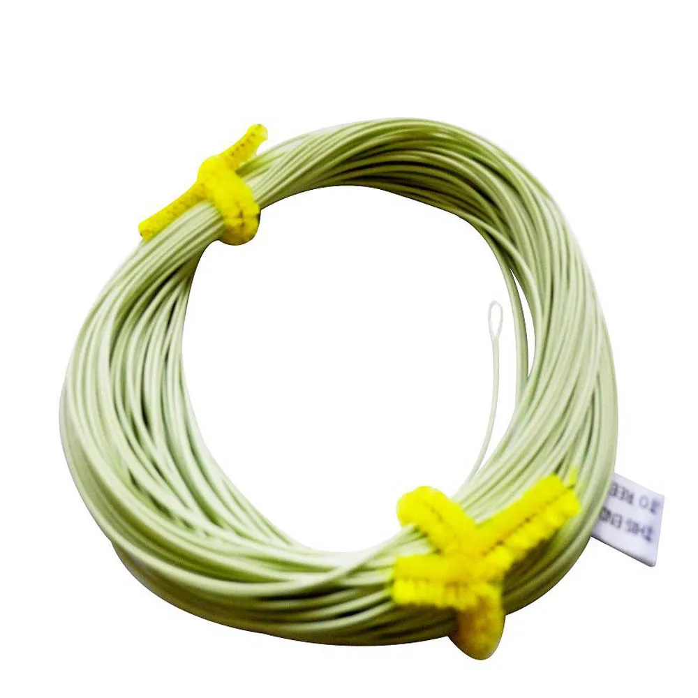 Aventik Fly Fishing Line ультра низкая полоска Даул-тон Вес вперед плавающая летная линия с сварными петлями линия ID L - Цвет: Moss green