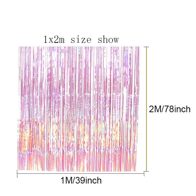 2 м металлик Сияющий дождь Лазерная бахрома фон воздушные шары шелковая кисточка занавес день рождения, вечеринка, фото стенд globos линии украшения