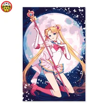 Длинные желтые волосы моряк Цифровая живопись DIYcute, как, рисунок на ткани цифровой Америки длинные ноги лунный свет ребенок, сексуальный