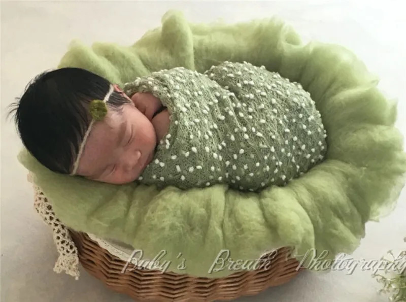 2pcs 75x100cm Newborn Stretch Knit Wraps Newborn Photo Prop Popcorn