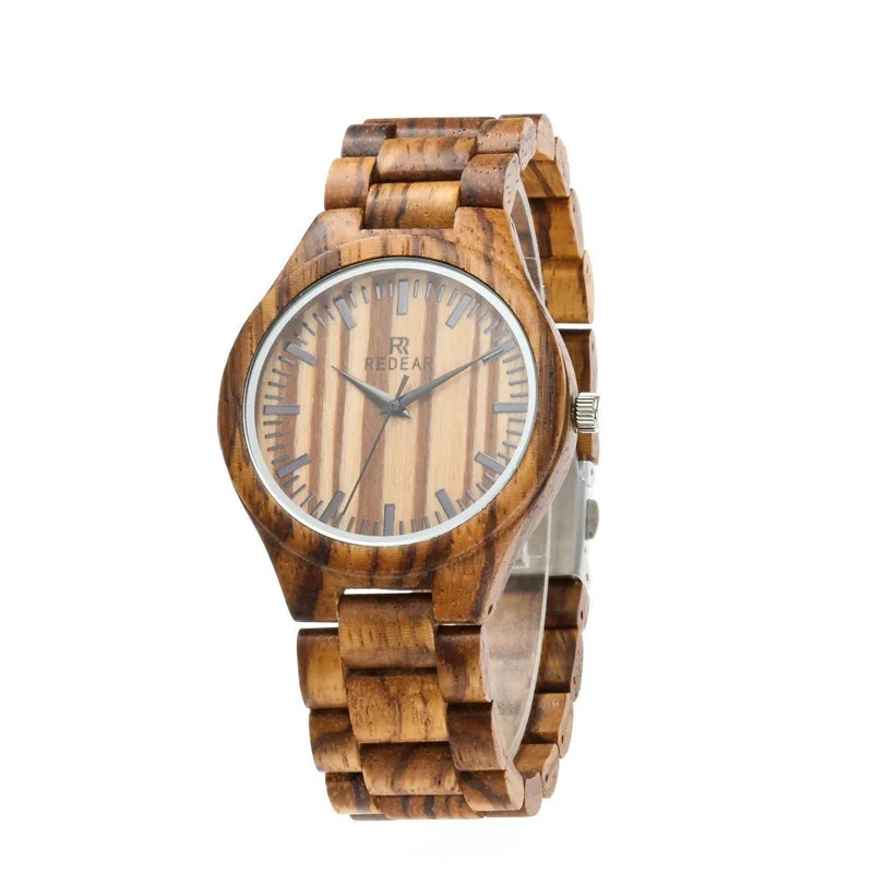 

Men's Wood Watch Vintage Quartz Casual Business Zebra Striped Watch Wood Set Personality Watch Customized Free Shipping Sale