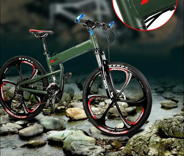 Cheap Kalosse Folding  Mountain bicycle  alloy  ,21/24/27/30 speed ,mountain bike bicycle , 26*17inch, 2016  cycling tyres bike 1