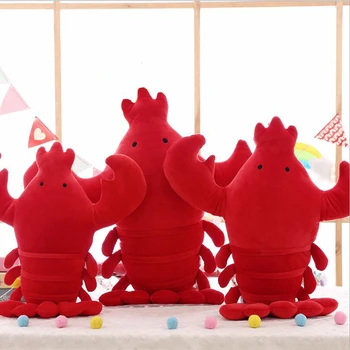 

Creative Lovely Red Simulated Lobster Short Plush Toys Stuffed Animal Toy Plush Pillow Children Birthday Gifts