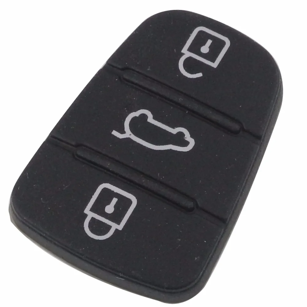 Perfect jingyuqin New Replacement Rubber Pad 3 Buttons Flip Car Remote Key Shell For Hyundai I30 IX35 Kia K2 K5 Key Cover Case 10