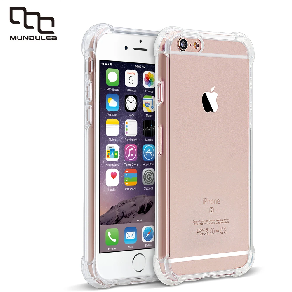 

Newest For iphone 6 plus 7 plus Case Soft Shockproof TPU Anti-slip Cover For iphone 6s plus 8 plus Cases Clear crystal Coque
