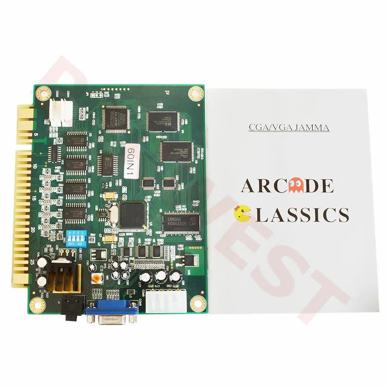 Классический 60 в 1 вертикальный Multi Arcade для игры JAMMA Board с поддержкой выхода CGA / VGA