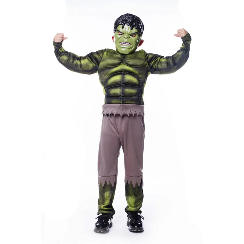Boys Incredible Hulk Costume Halloween Outfit Boys Child Green Child S M L Kids