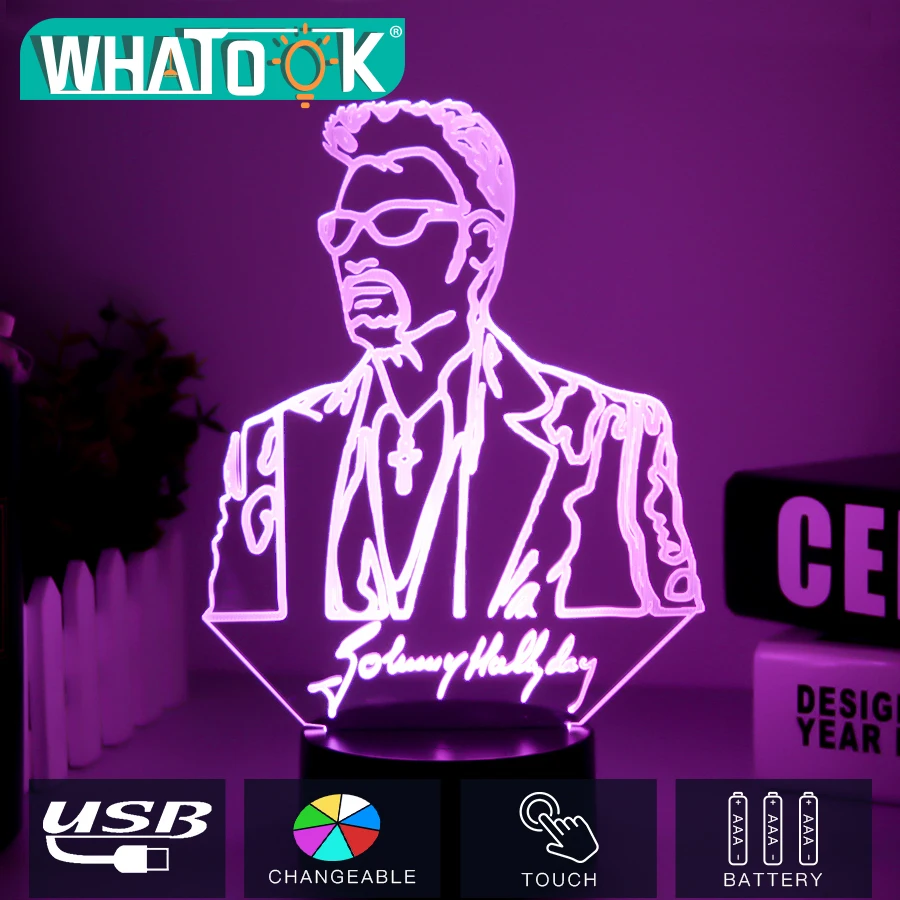 Новинка 3D лампа иллюзия LED USB Touch RGB 7 цветов меняющаяся настольная ночник Детская