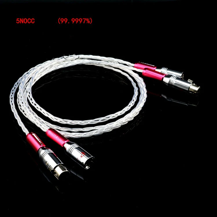 

1 Pair Y-8 Hifi XLR Cable Pure 5N OCC Silver-plated Audio Cable With XLR Plug Hifi XLR Balance Line Audio Signal Line