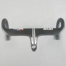 Full Carbon Handlebar Fiber Road Bicycle Integrated Handlebar with 28.6mm Fork Road 3K Carbon Matte Handlebar Bike Parts 340g 2015 top genuine road dead fly racing bicycle carbon fiber front fork full carbon fiber road bike fork 700c fork
