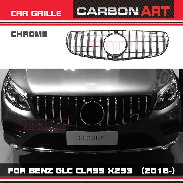 GLC Grille AMG GT R X253 Front Bumper Grill Replacement With Camera Hole For Mercedes GLC43