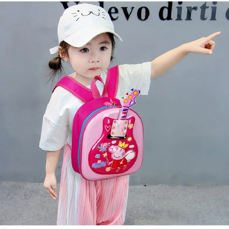 

Peppa Pig Little George George Toy Bag Small Trolley Case Backpack Child Kawaii Kindergarten Schoolbag Child Gift