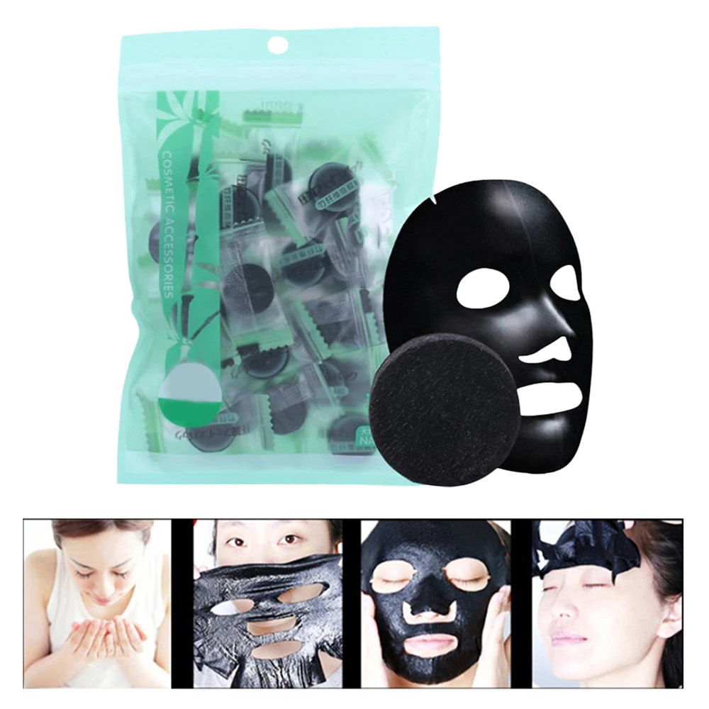 Лучшие продажи 30 шт Черная сжатая маска одноразовая черная маска для лица бумага уход за кожей Обертывающие маски DIY Красота Макияж