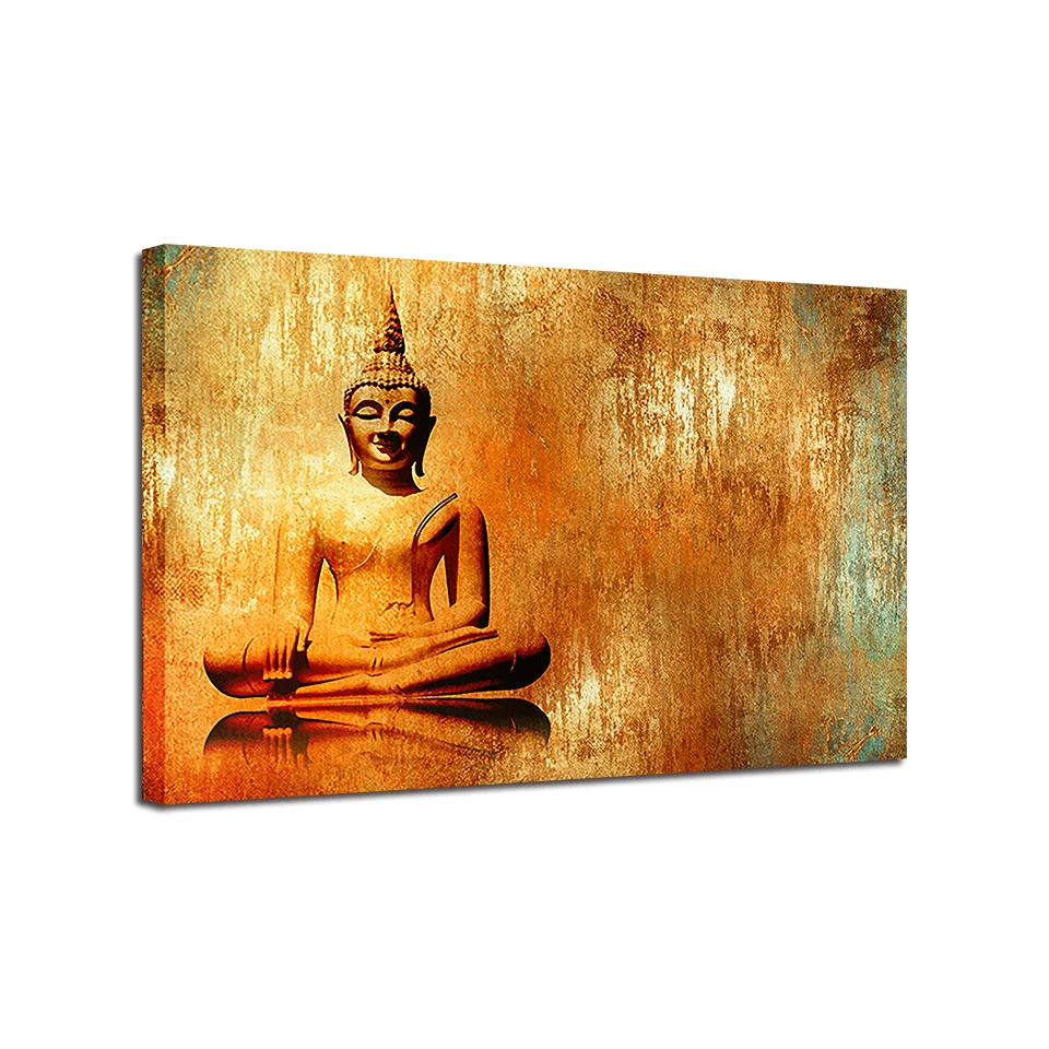 1 шт. Абстрактная Картина на холсте с изображением Будды|wall art|buddhism postersprints pictures |