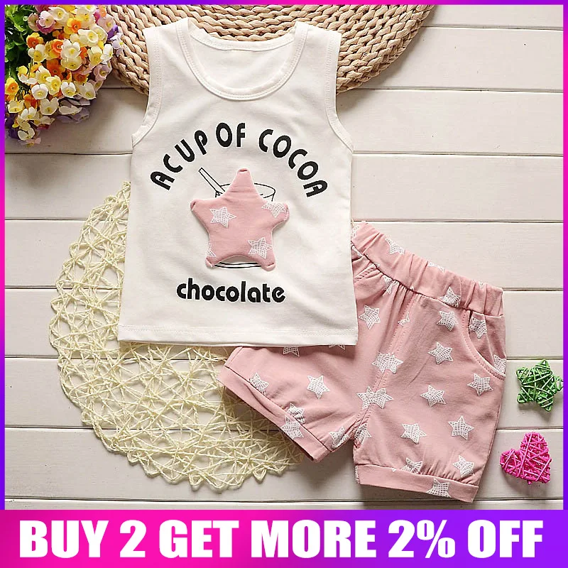 BibiCola baby boy clothes set 2018 summer infant kids clothes high