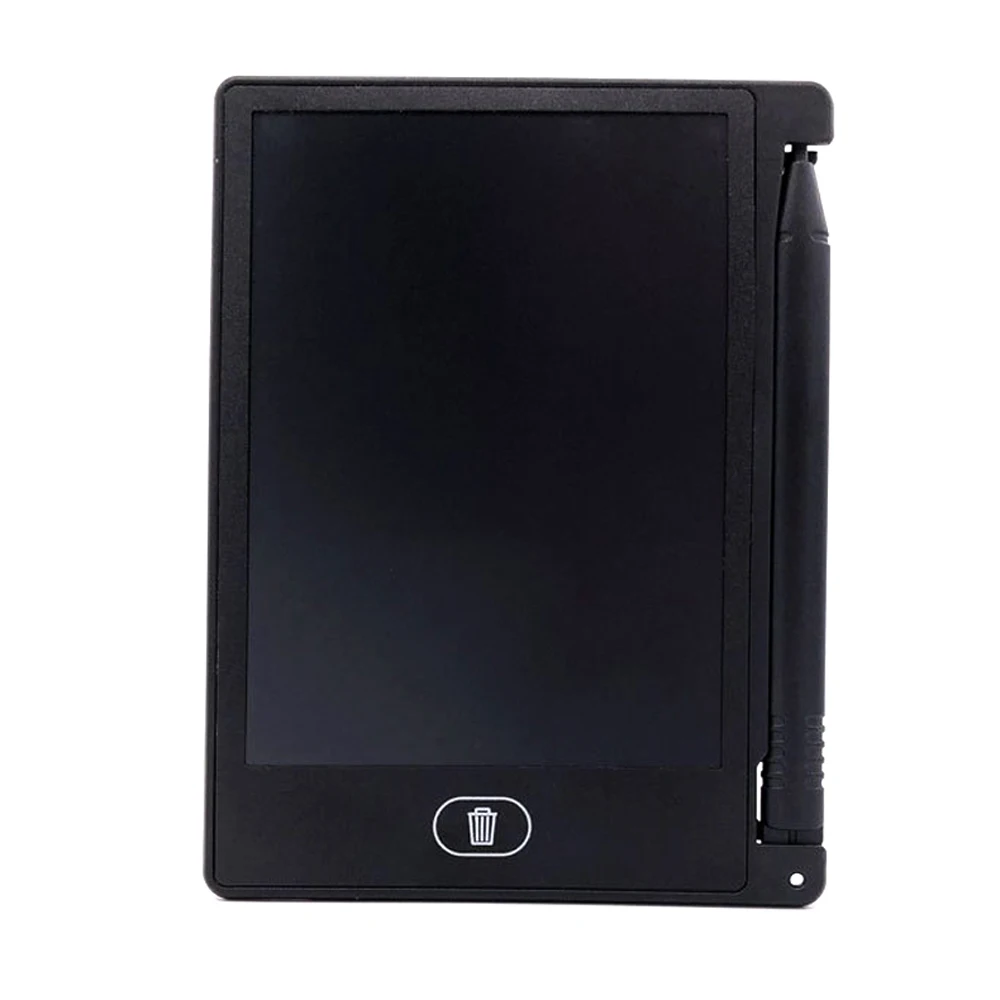 Мини 4,4 дюймовый ЖК-планшет для электроники, цифровой планшет для рисования, блокноты для рукописного ввода, портативная интеллектуальная доска - Цвет: Black