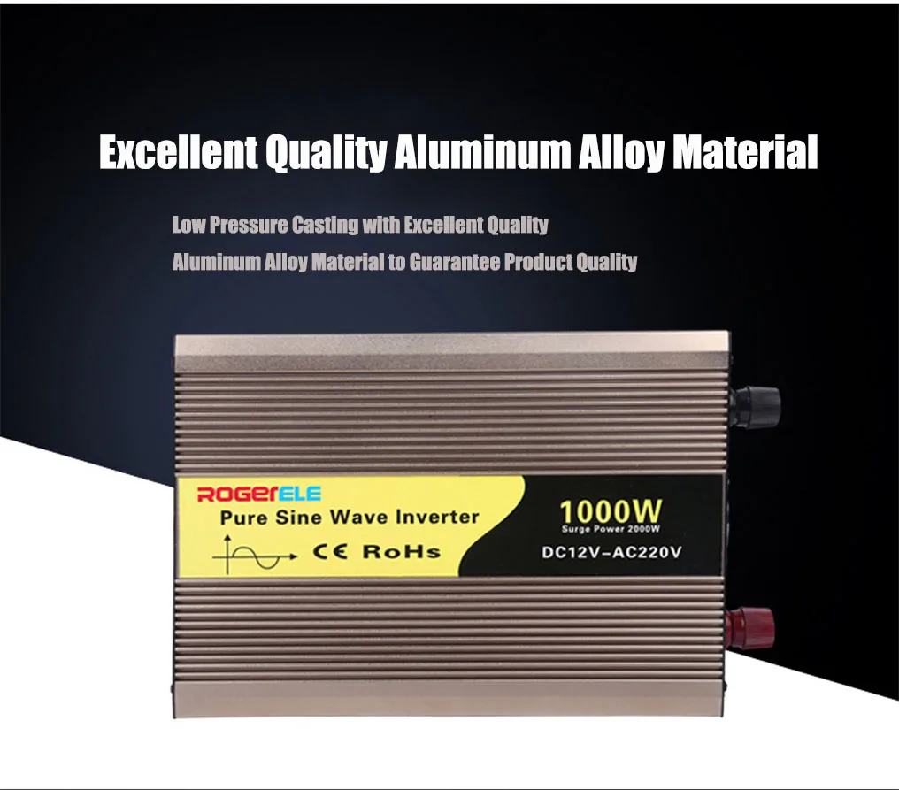 Солнечный синусоидальный инвертор Dc12v 24v 48v к Ac 220v 50hz 60hz 300w Пиковая мощность 600w