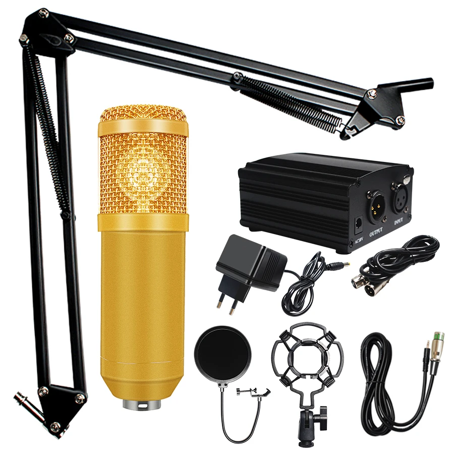 Professional microfone BM 800 Karaoke Microphone Condenser Microphone Kits Bundle Microphone for Computer Studio Recording Professional microfone BM 800 Karaoke Microphone Condenser Microphone Kits Bundle Microphone for Computer Studio Recording