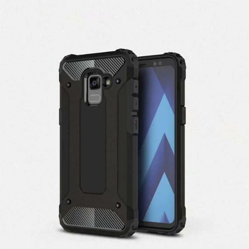 

Rubber Back Phone Case For Samsung A7 A5 2018 Hybrid PC TPU Shockproof Armor Cover For Galaxy A8 A8 Plus 2018 Phone Case Fundas