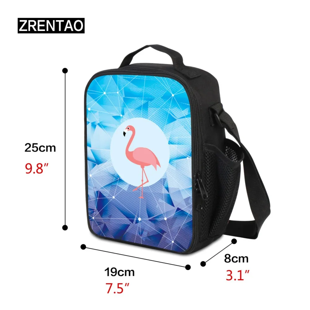 ZRENTAO 3D изолированные крутые сумки для школы детские обеденные с бутылкой воды