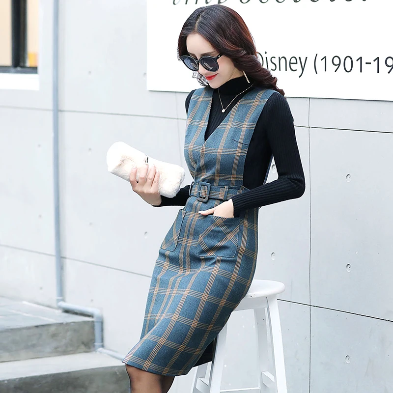 Casual Dress Suits Elegant Office Women Knitted Tops Dresses Suit 2 Piece Set knitting Tops+Vest Woolens Dresses Plus Size Set Casual Dress Suits Elegant Office Women Knitted Tops Dresses Suit 2 Piece Set knitting Tops+Vest Woolens Dresses Plus Size Set