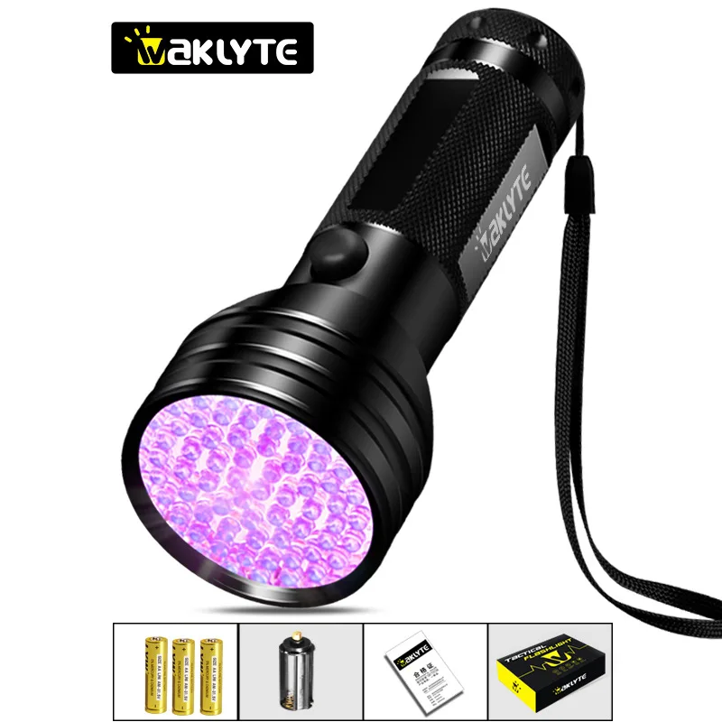 

Battery Powered UV Flashlight Pet Urine Detector LED Lights Finds Dry Dog & Cat Stains on Carpets Floors Walls Detects Scorpion