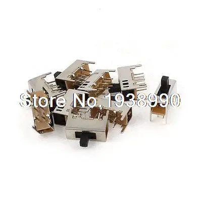 

10 Pcs 2P3T 3-Position 8 Pin Mini Horizontal Slide Switch 16mm x 12mm x 7mm