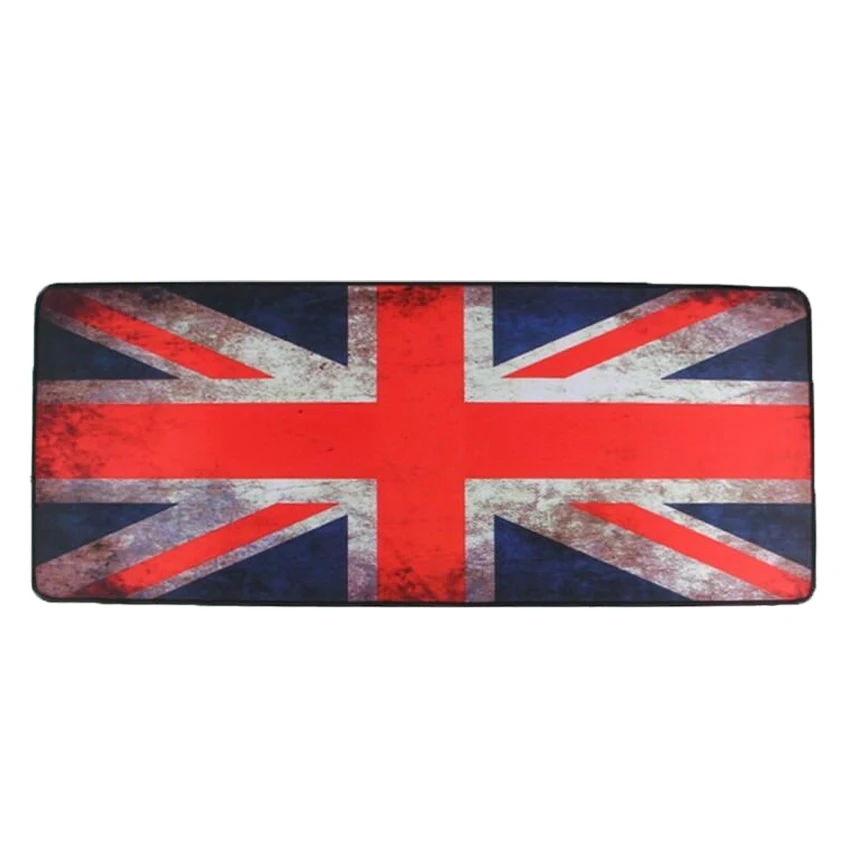 UK Flag Rubber Gaming Mouse Pad XL 900 x 400 mm Locking Edge Keyboard Pads For csgo LOL Dota Overwatch OW Player Big Mousepad