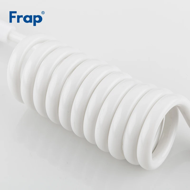 Frap الأبيض العالمي الاتجاهات خرطوم المطاط الربيع نوع عالية Pressurea لمط الأنابيب رشاش مياه نافورة على المطبخ صنبور F44-1