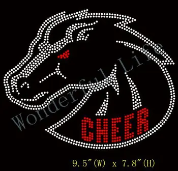 

Free shipping Cheer Horse hotfix Rhinestone Transfer