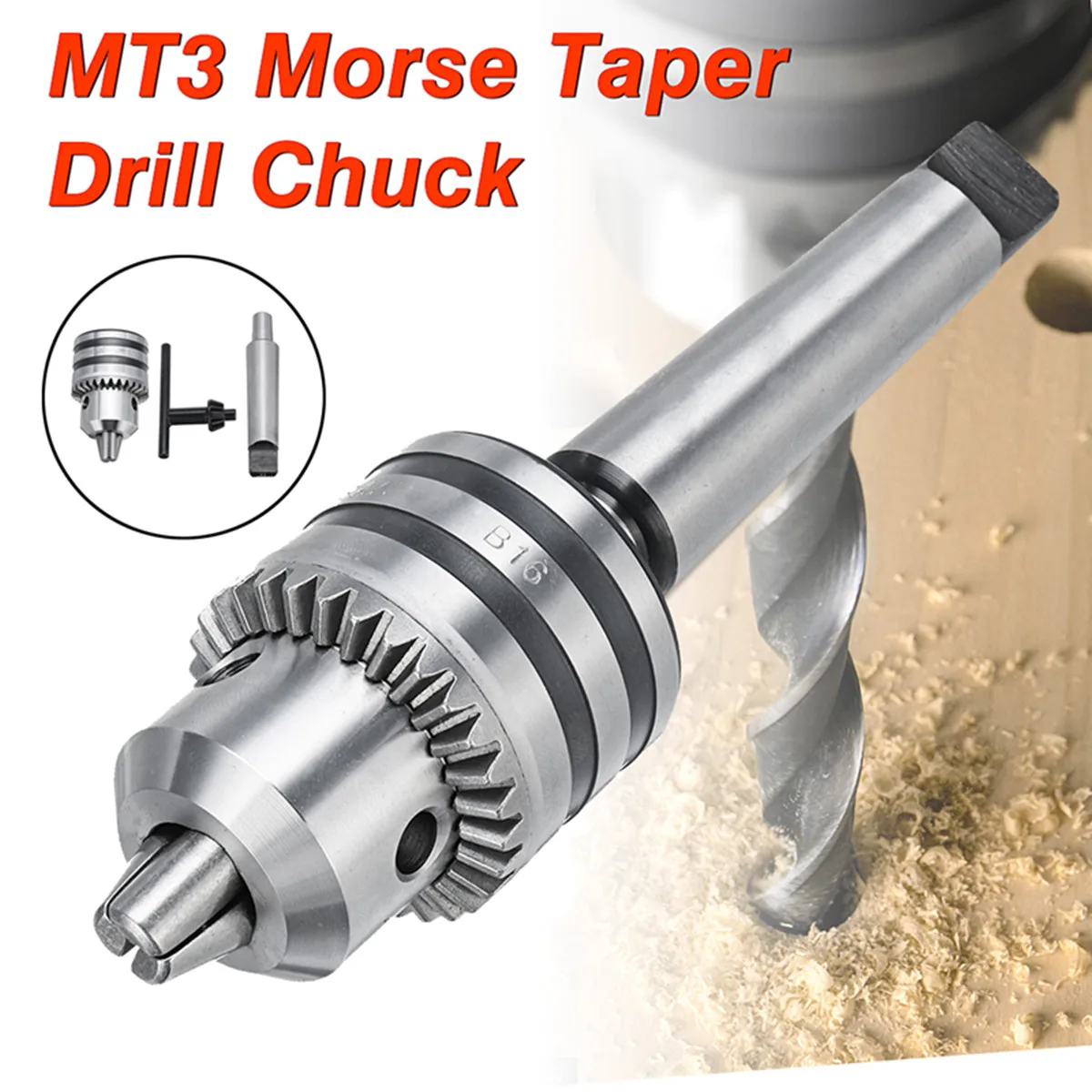 

1-13mm Heavy Drill Chuck with MT3 Morse Taper Arbor MT3 For Mini Lathe Rotary Hammer Hand Tool