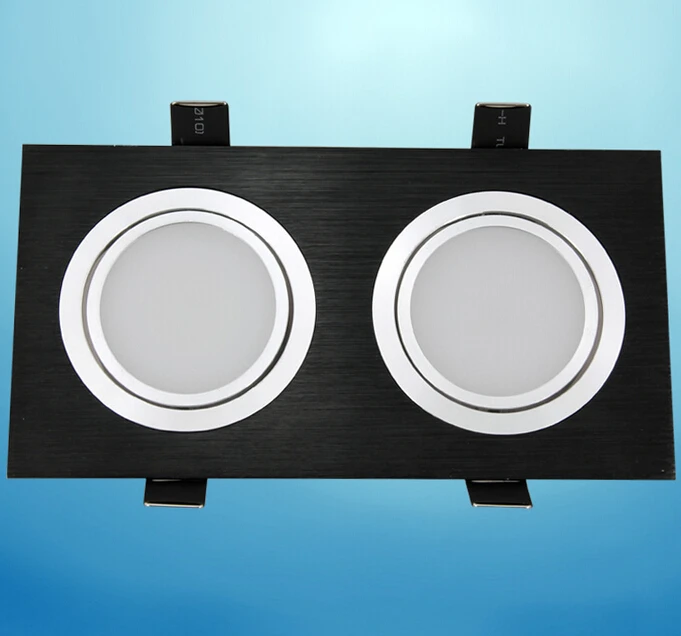 

Free Shipping 14W Dimmable Double LED Recessed Ceiling Down light Warm White Cool White For Foyer Dinning room Kitchen AC85-265V